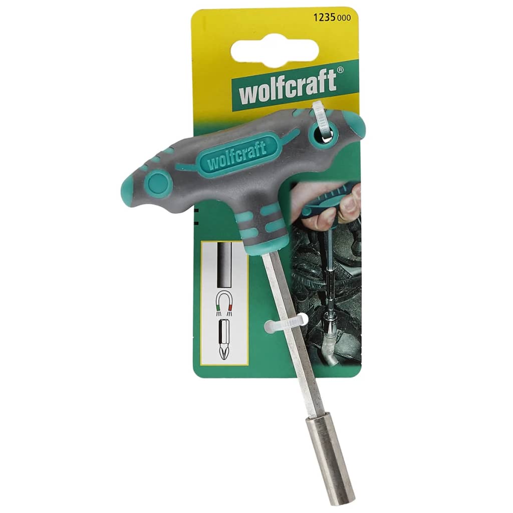 wolfcraft Șurubelniță cu mâner în T, cu suport pentru biți 1235000