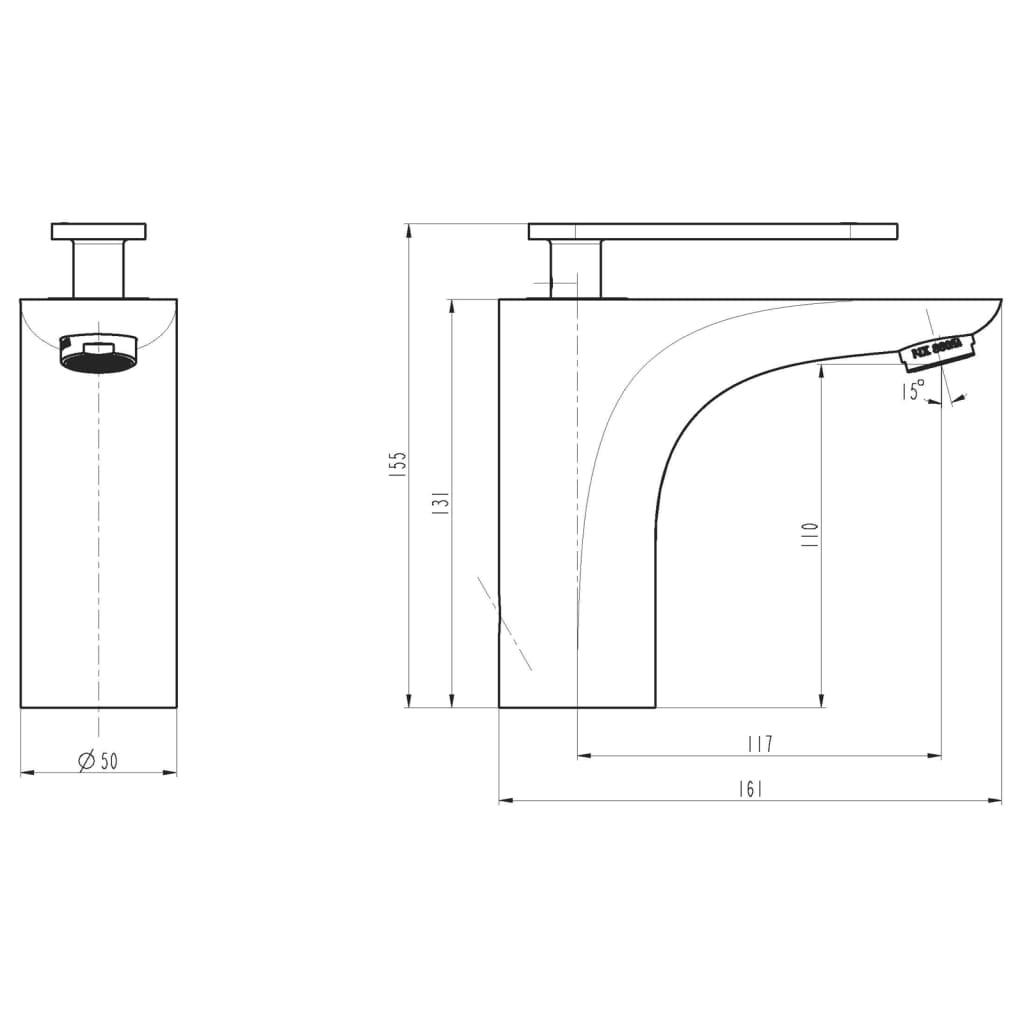 SCHÜTTE Baterie mixer de chiuvetă "ORCA", crom