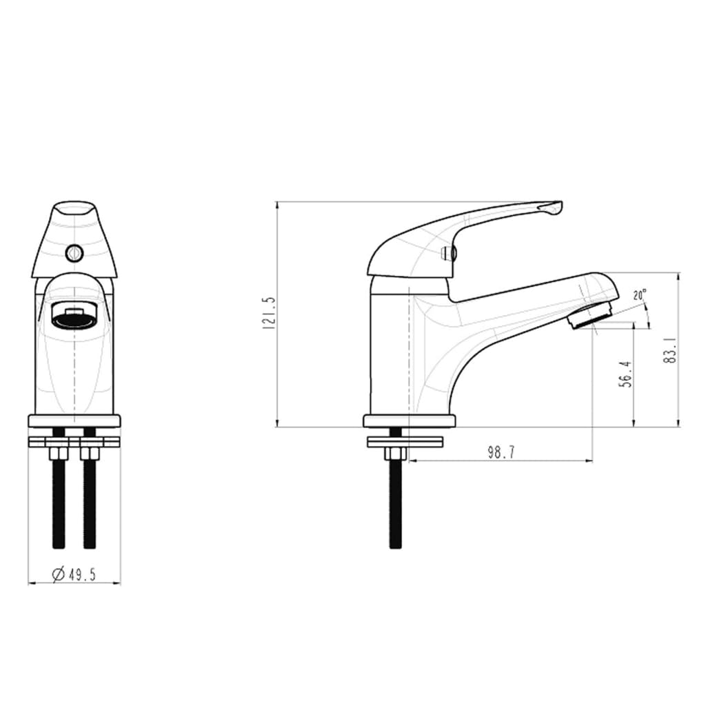 SCHÜTTE Baterie mixer pentru chiuvetă ATHOS, crom