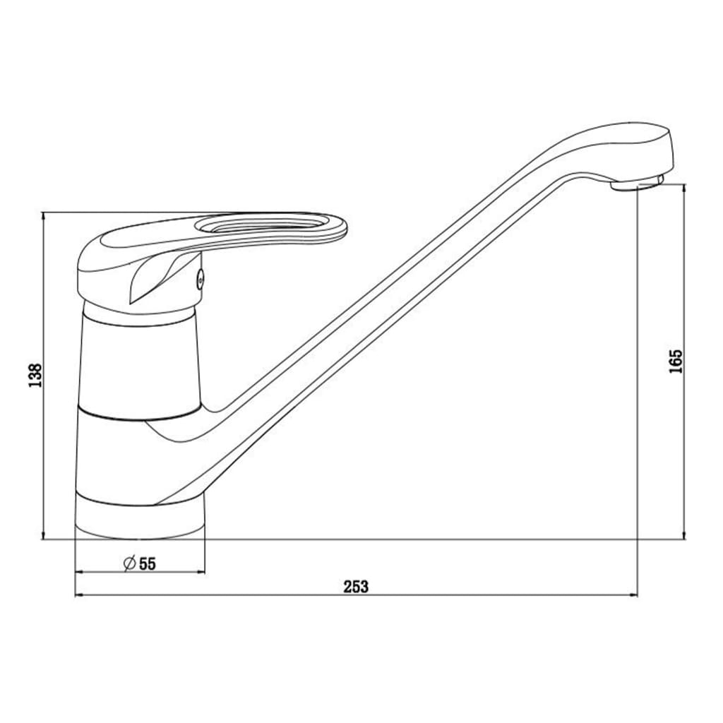 SCHÜTTE Baterie mixer de chiuvetă "GRANDE", negru mat