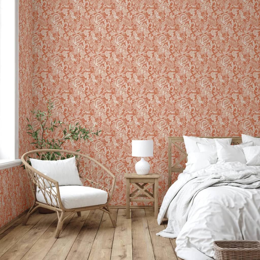 DUTCH WALLCOVERINGS Tapet „Mae”, portocaliu și bej