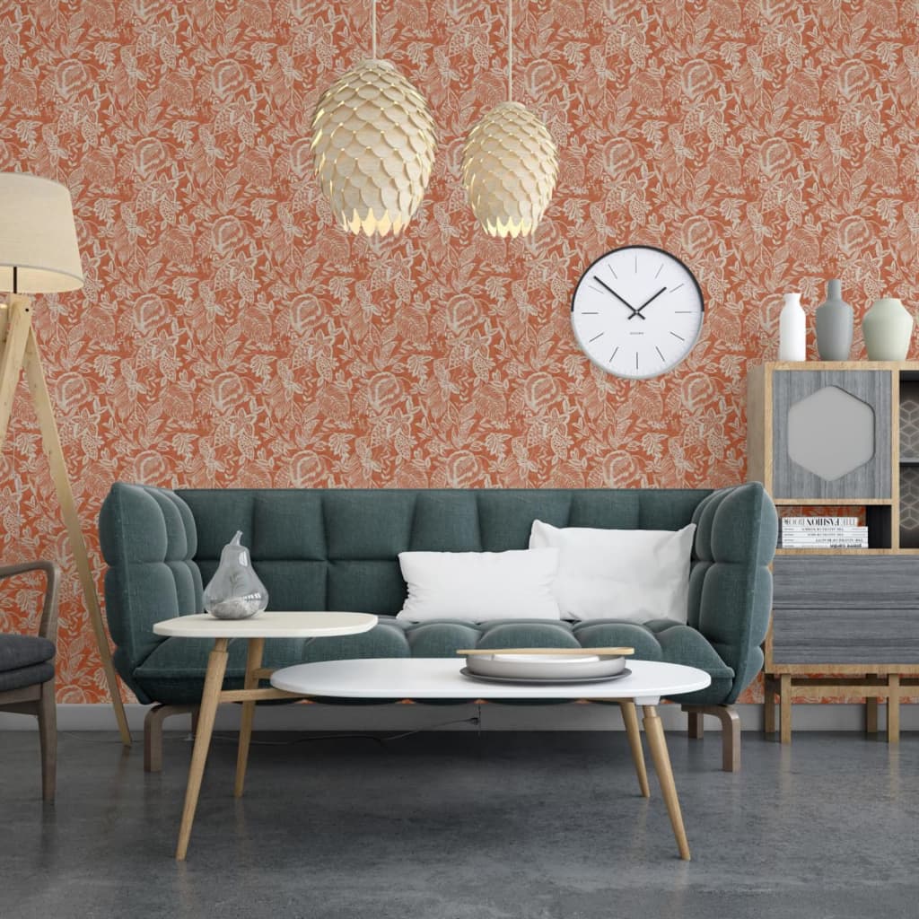 DUTCH WALLCOVERINGS Tapet „Mae”, portocaliu și bej