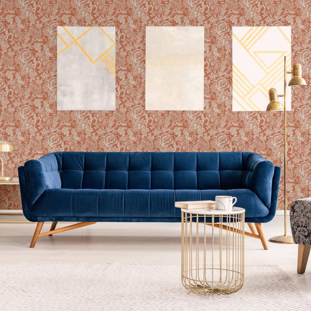 DUTCH WALLCOVERINGS Tapet „Mae”, portocaliu și bej