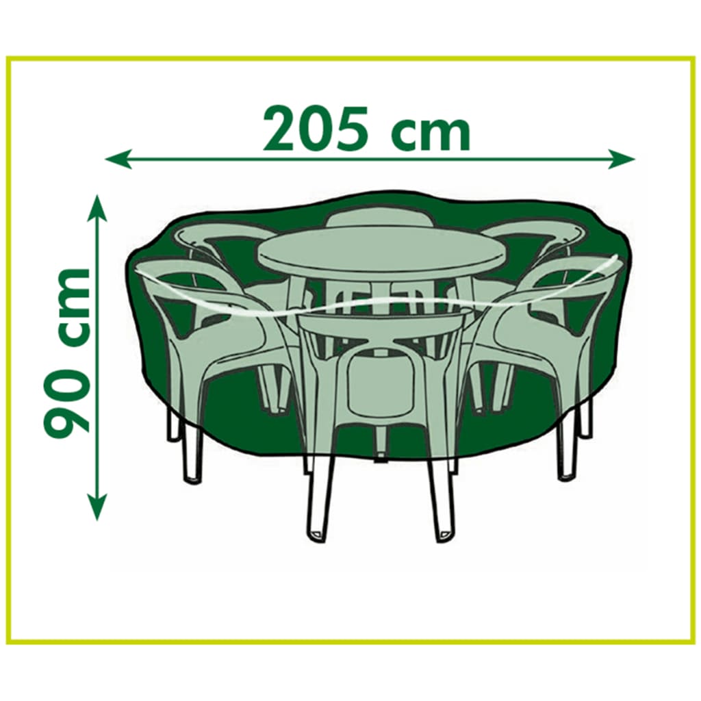 Nature Husă mobilier de grădină pentru mese rotunde, 205x205x90 cm