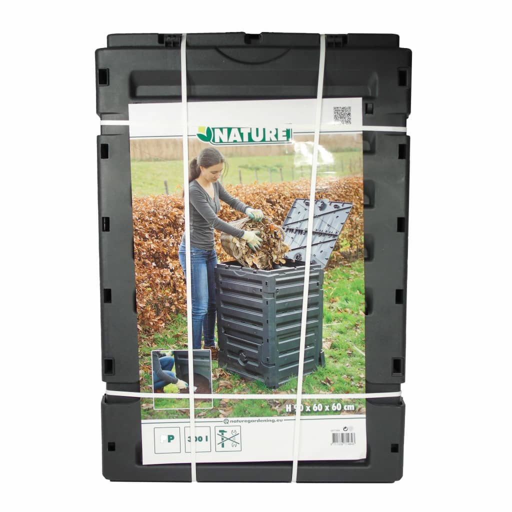 Nature Pubelă compost, negru, 300 L