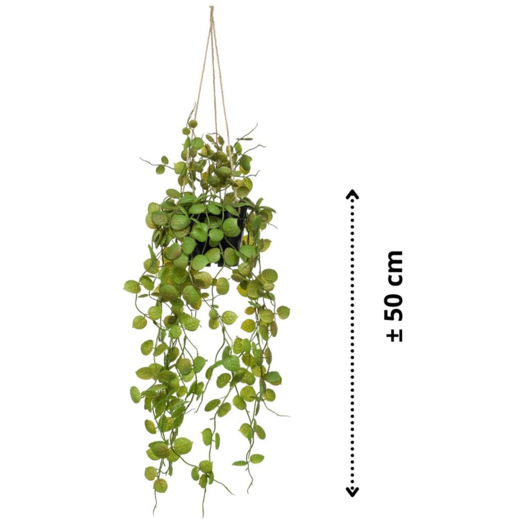 Emerald Tufă suspendată artificială Ceropegia în ghiveci, 50 cm