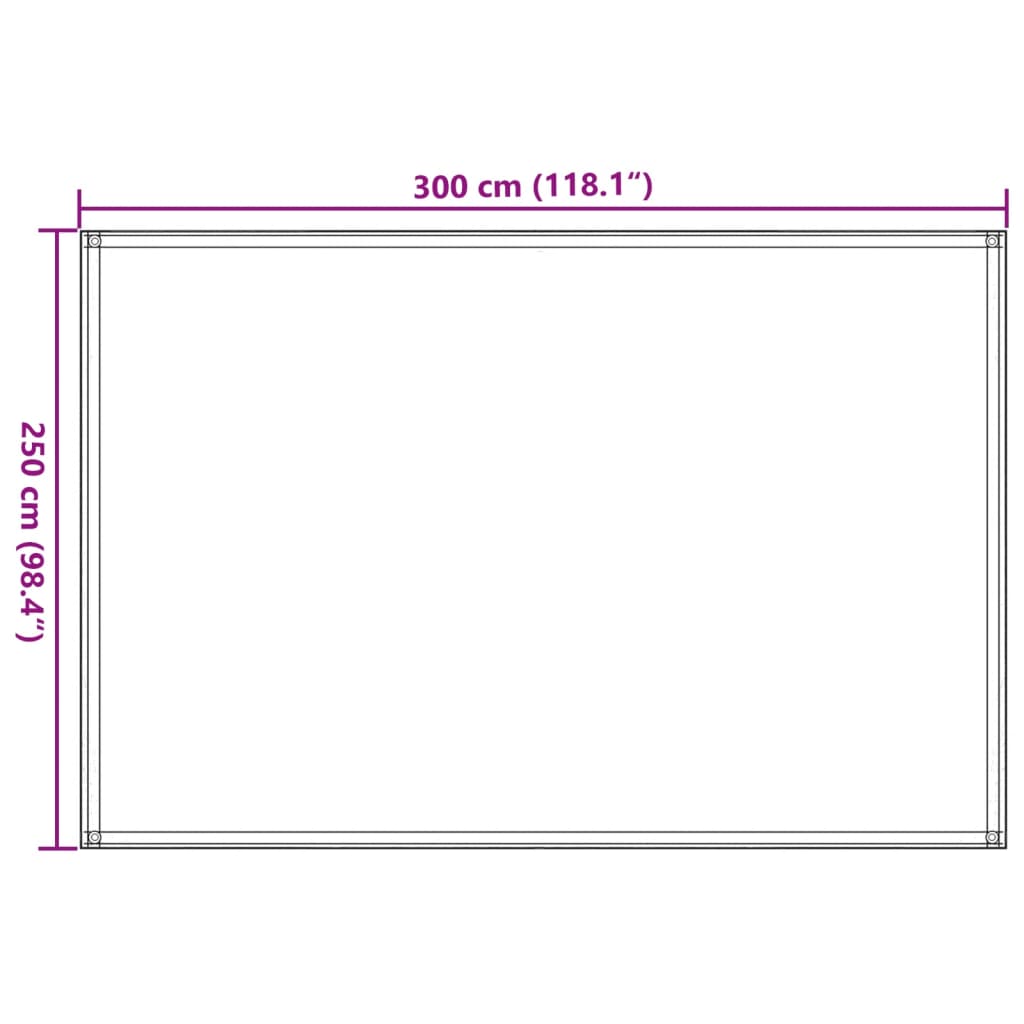 Covor pentru cort, antracit, 250 x 300 cm