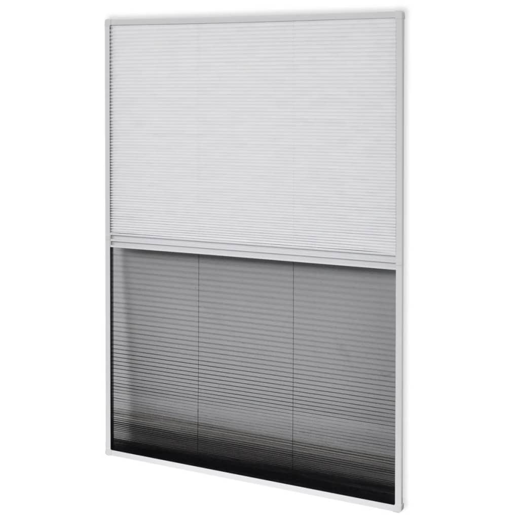 Paravan insecte plisat de fereastră aluminiu 60x80cm cu umbrar