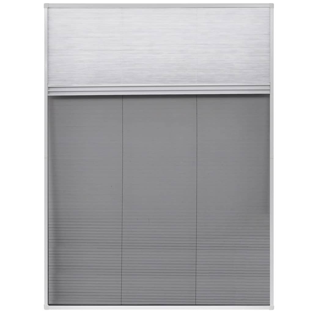 Paravan insecte plisat de fereastră aluminiu 60x80cm cu umbrar