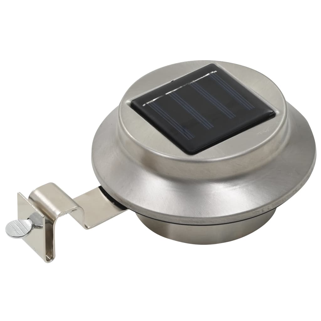 Lămpi solare de exterior cu LED, 6 buc., alb, 12 cm, rotund