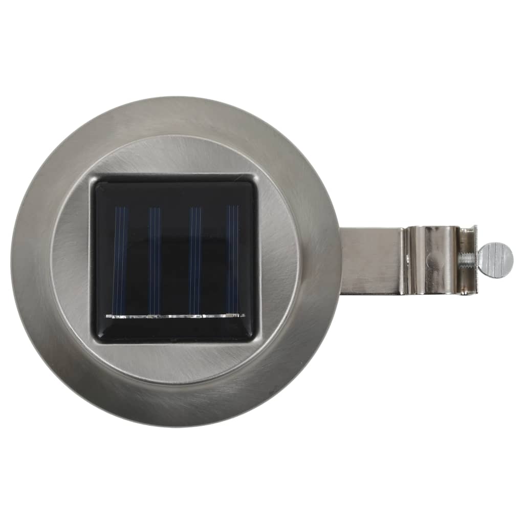 Lămpi solare de exterior cu LED, 6 buc., alb, 12 cm, rotund