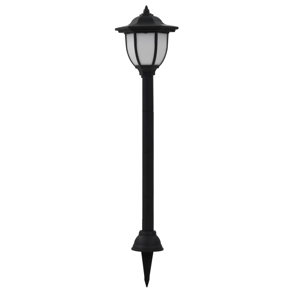 Lămpi solare de exterior cu LED, 3 buc, negru