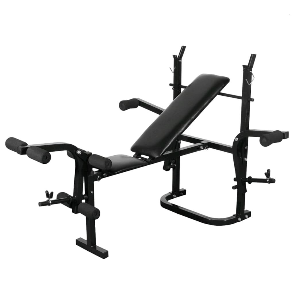 Bancă fitness cu rastel greutăți, set haltere/gantere, 30,5 kg