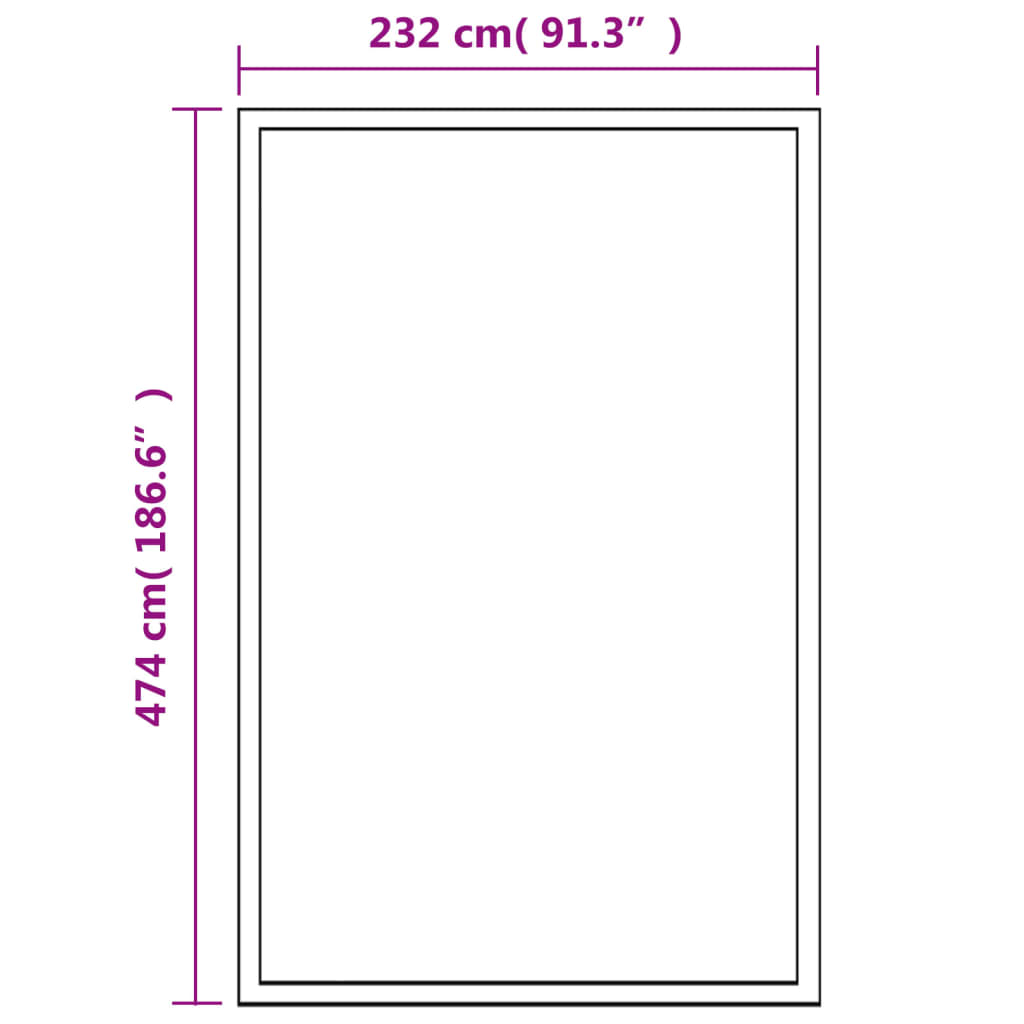 Seră, 23,44 m³, 481x250x195 cm, aluminiu