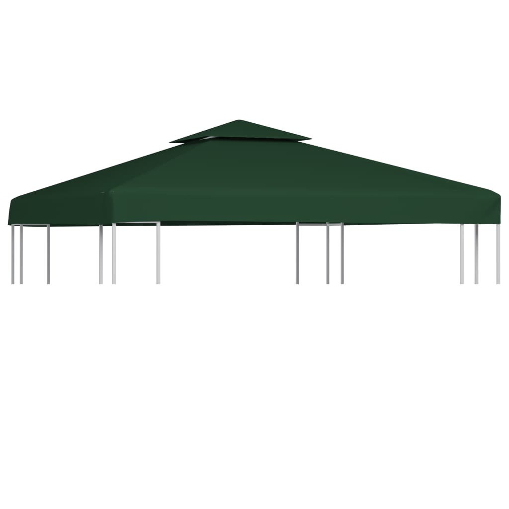 Copertină rezervă acoperiș pavililion, verde, 3x3 m, 310 g/m²