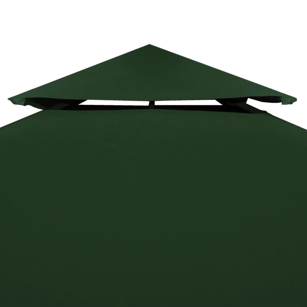 Copertină rezervă acoperiș pavililion, verde, 3x3 m, 310 g/m²