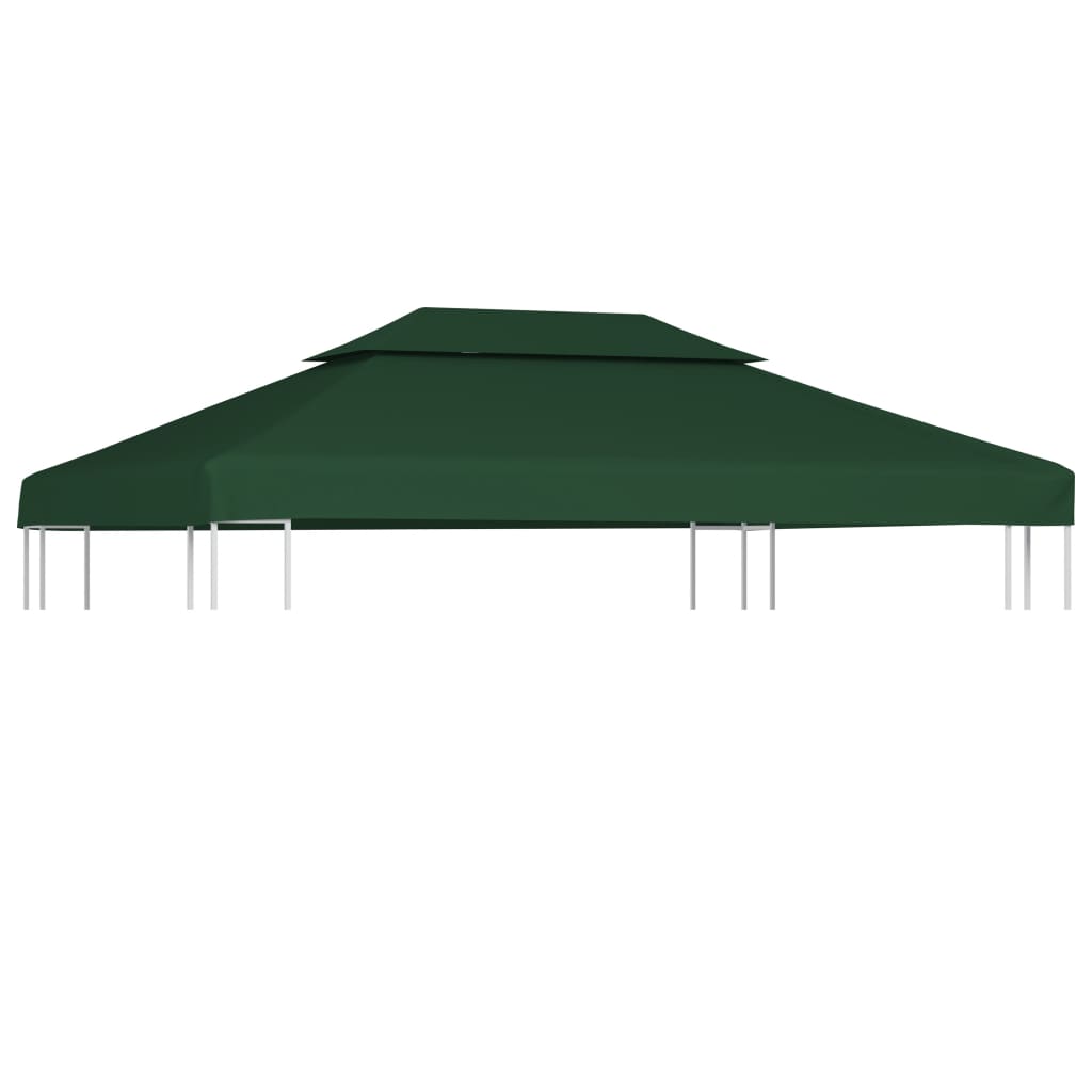 Copertină de rezervă acoperiș pavilion, verde, 3x4 m, 310 g/m²