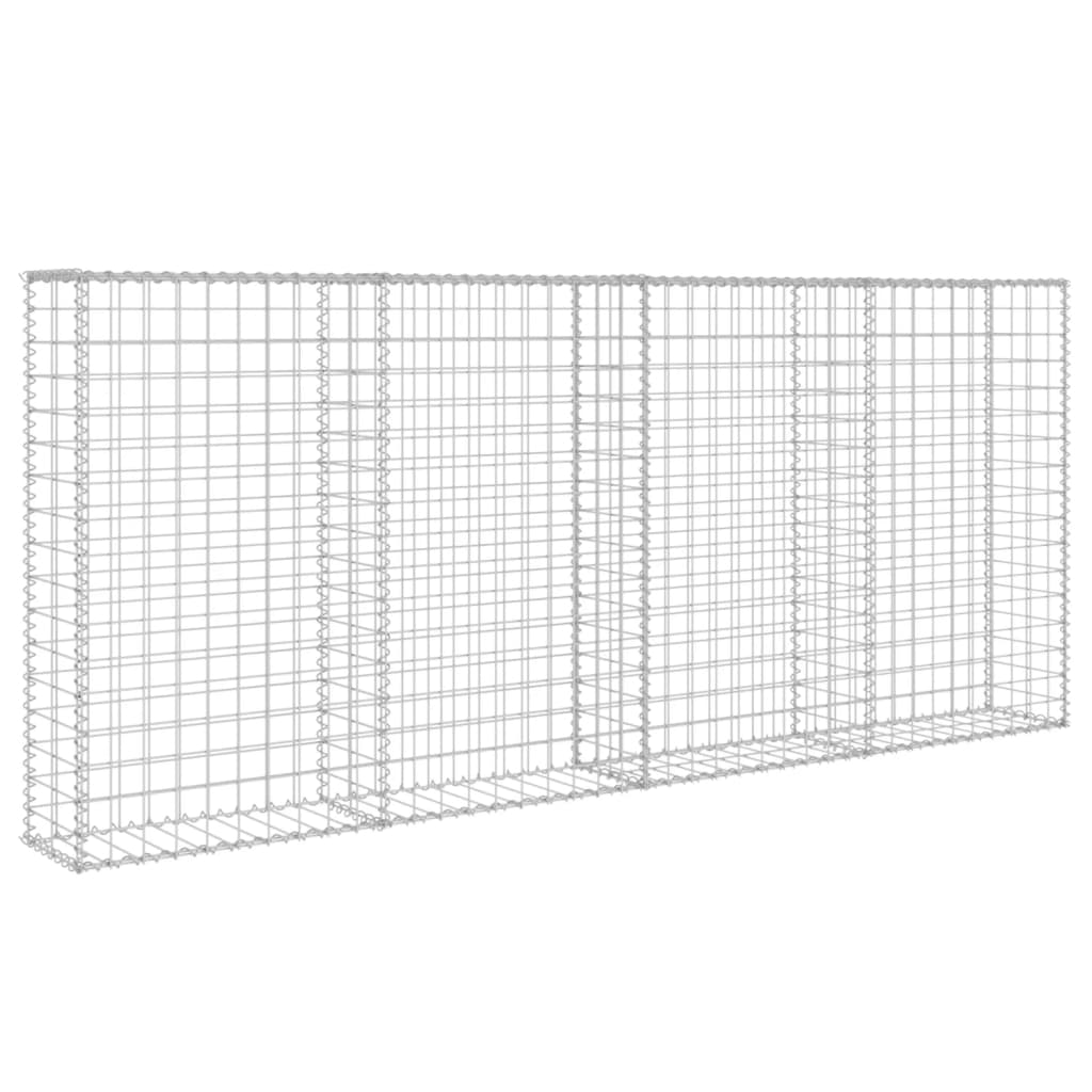 Perete gabion cu capace, 200x20x85 cm, oțel galvanizat