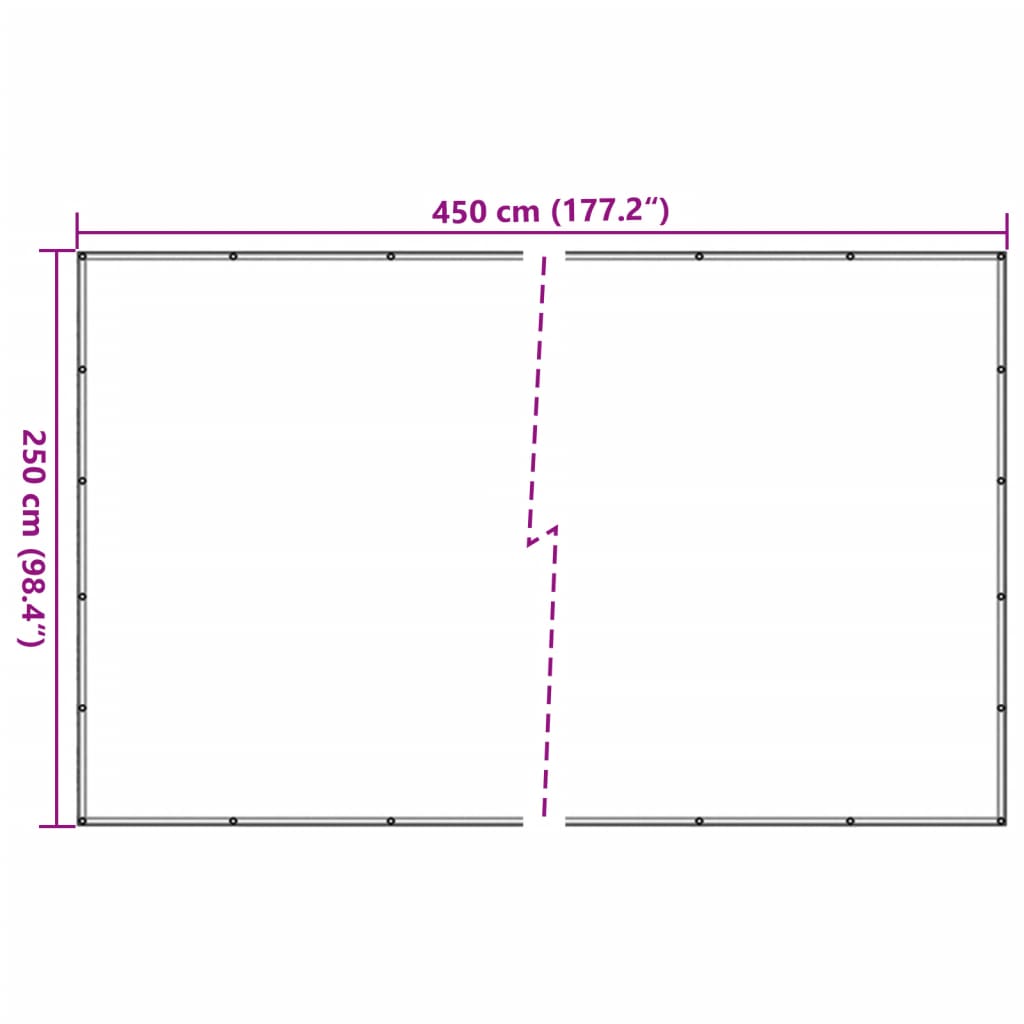 Plasă de remorcă, negru, 2,5 x 4,5 m, HDPE