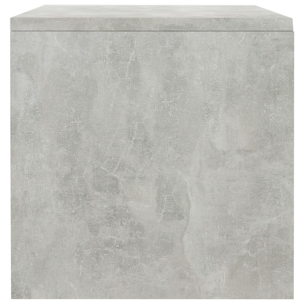 Noptiere, 2 buc., gri beton, 40x30x30 cm, lemn prelucrat