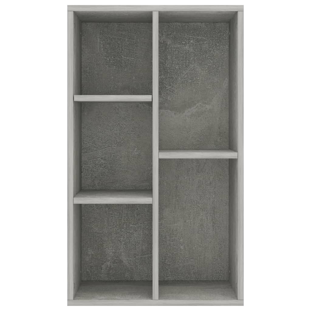 Bibliotecă/Dulap, gri beton, 50x25x80 cm, lemn prelucrat