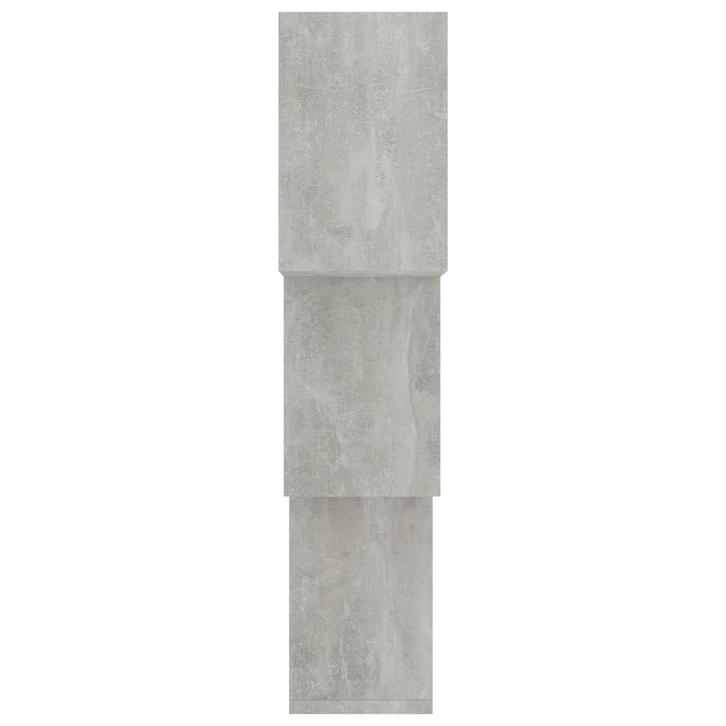 Rafturi de perete, cub, gri beton, 68x15x68 cm, lemn prelucrat