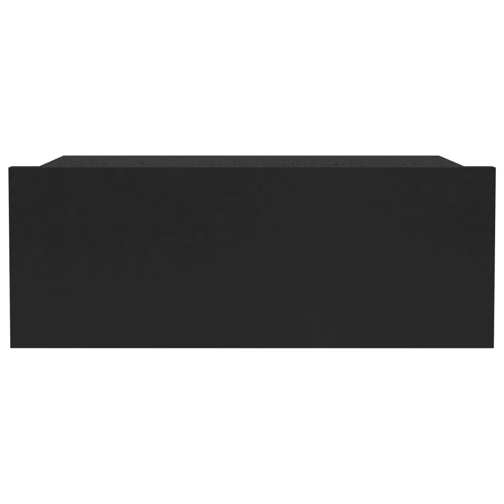 Noptiere suspendate, 2 buc., negru, 40x30x15 cm, lemn prelucrat