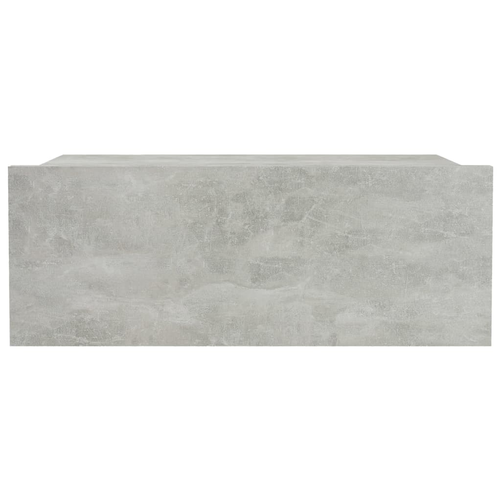 Noptiere suspendate 2 buc. gri beton 40x30x15 cm lemn prelucrat