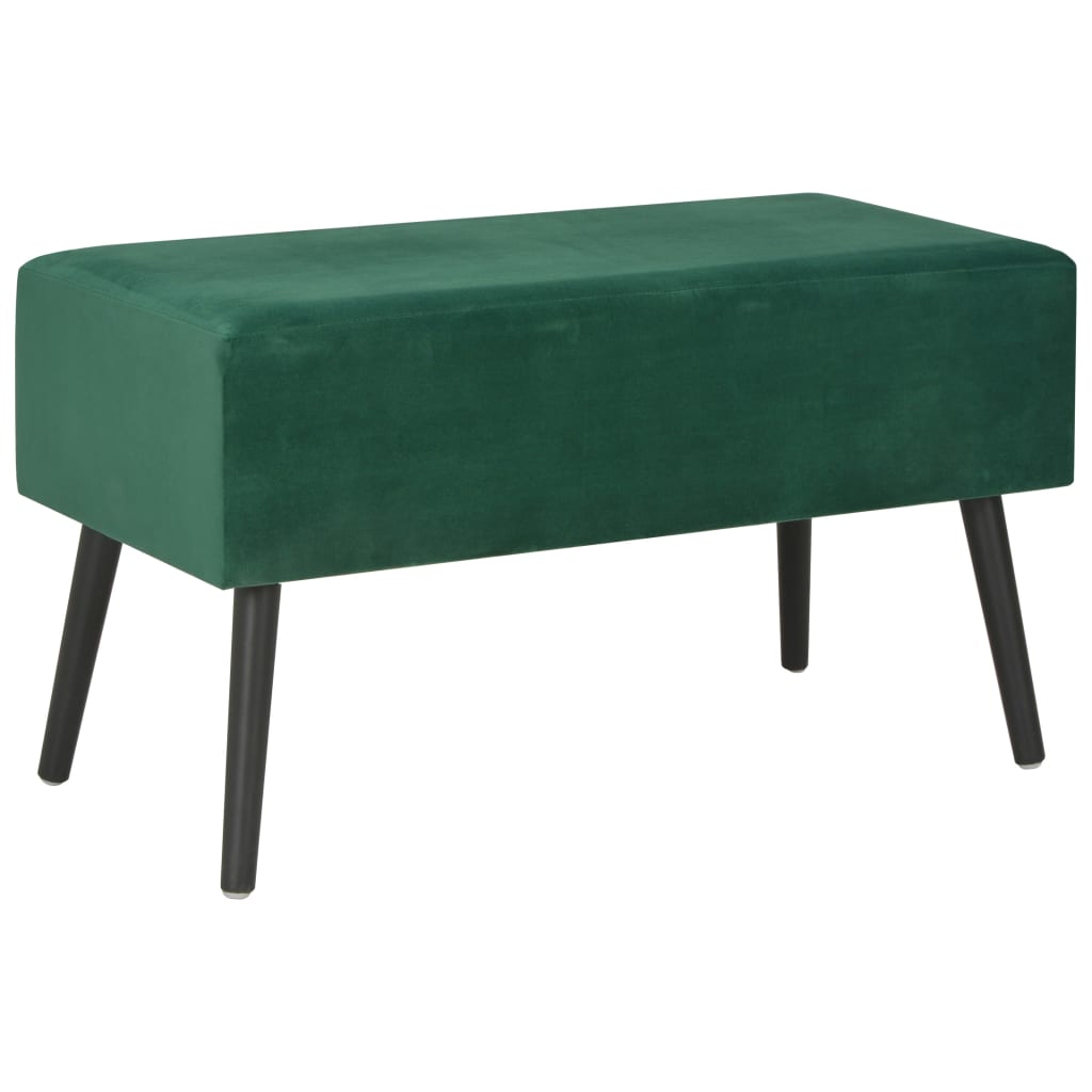 Banchetă cu sertare, verde, 80 cm, catifea