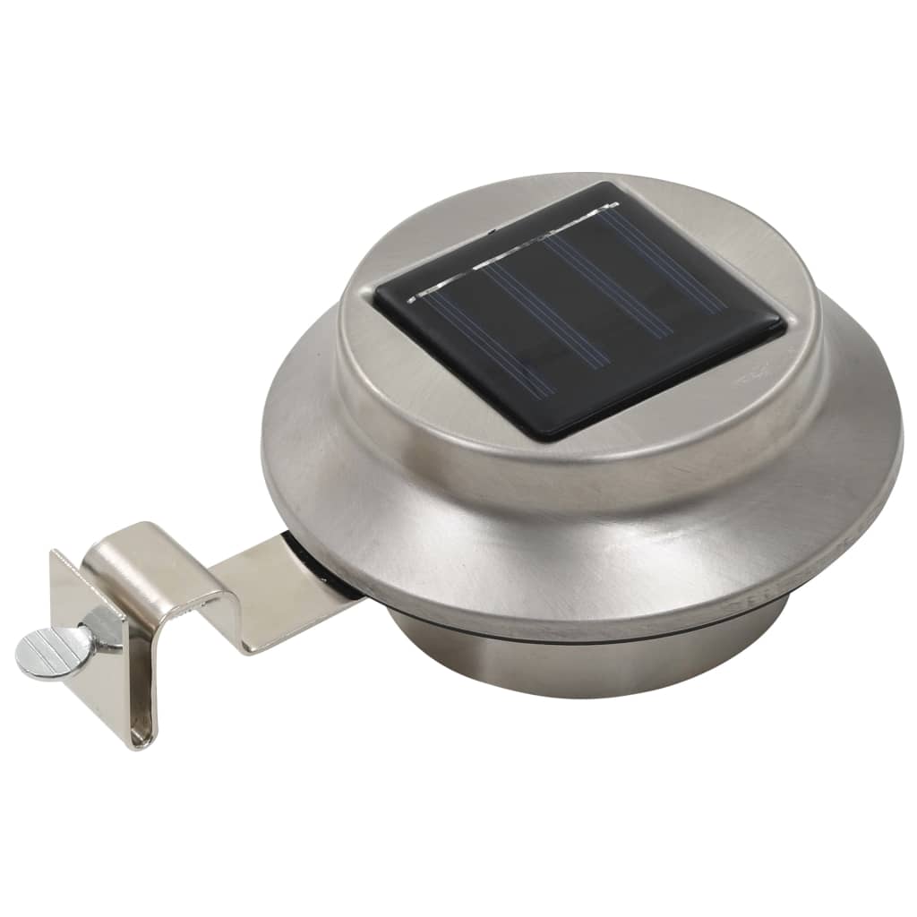 Lămpi solare de exterior LED, 12 buc., alb, 12 cm, rotund