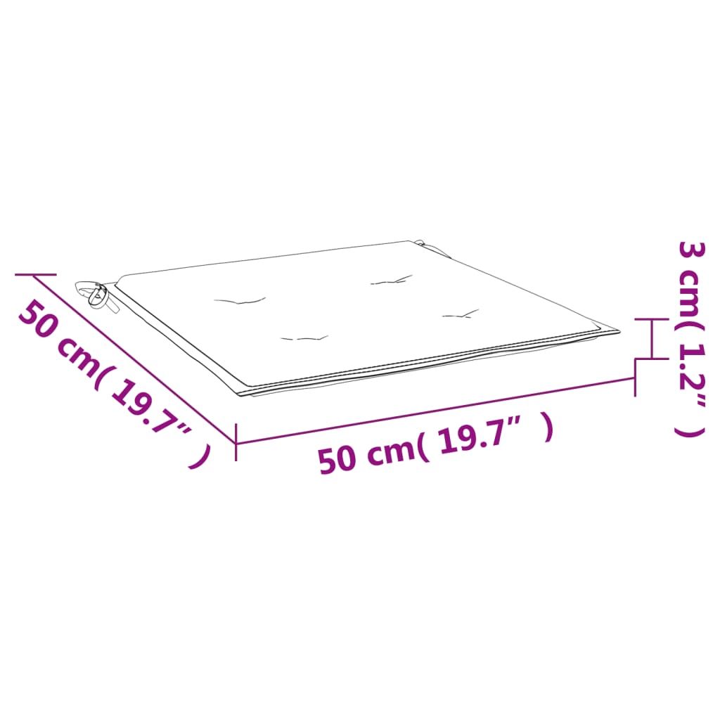 Perne scaune de grădină 2 buc. gri 50x50x3 cm țesătură Oxford