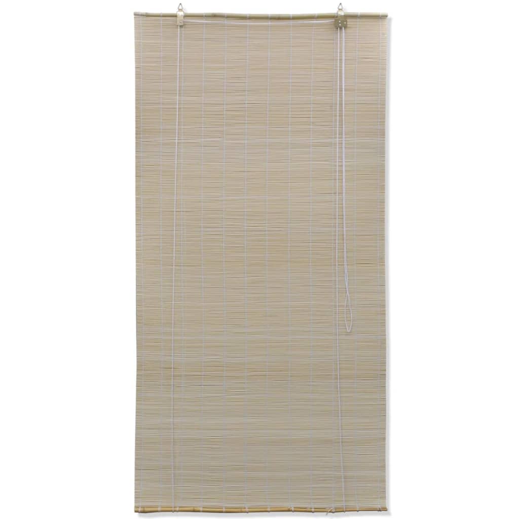 Jaluzele din bambus natural tip rulou, 2 buc., 120 x 160 cm