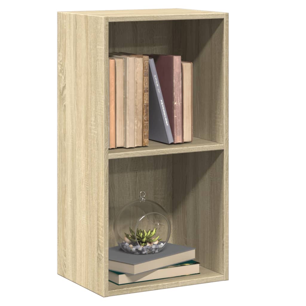 Bibliotecă 2 rafturi stejar sonoma 40x30x76,5 cm lemn prelucrat