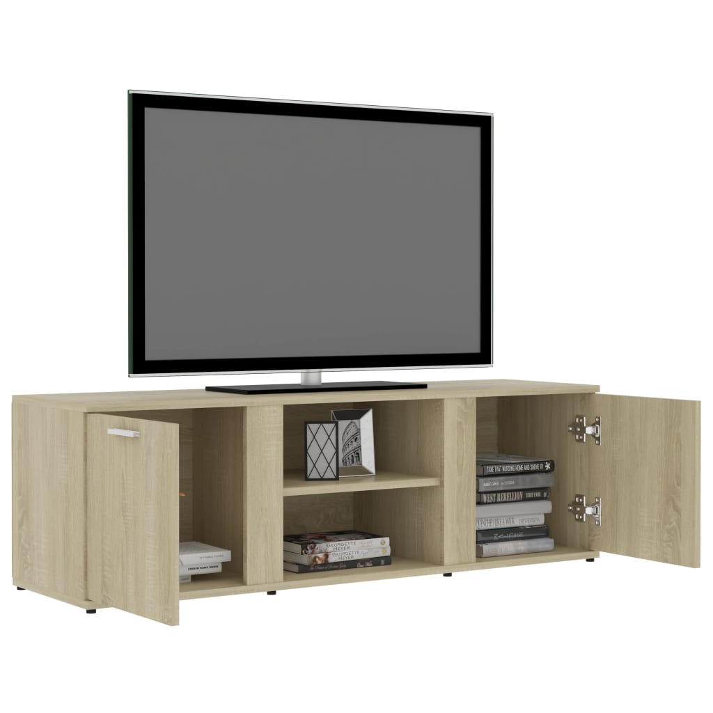 Dulap TV, stejar Sonoma, 120 x 34 x 37 cm, lemn prelucrat