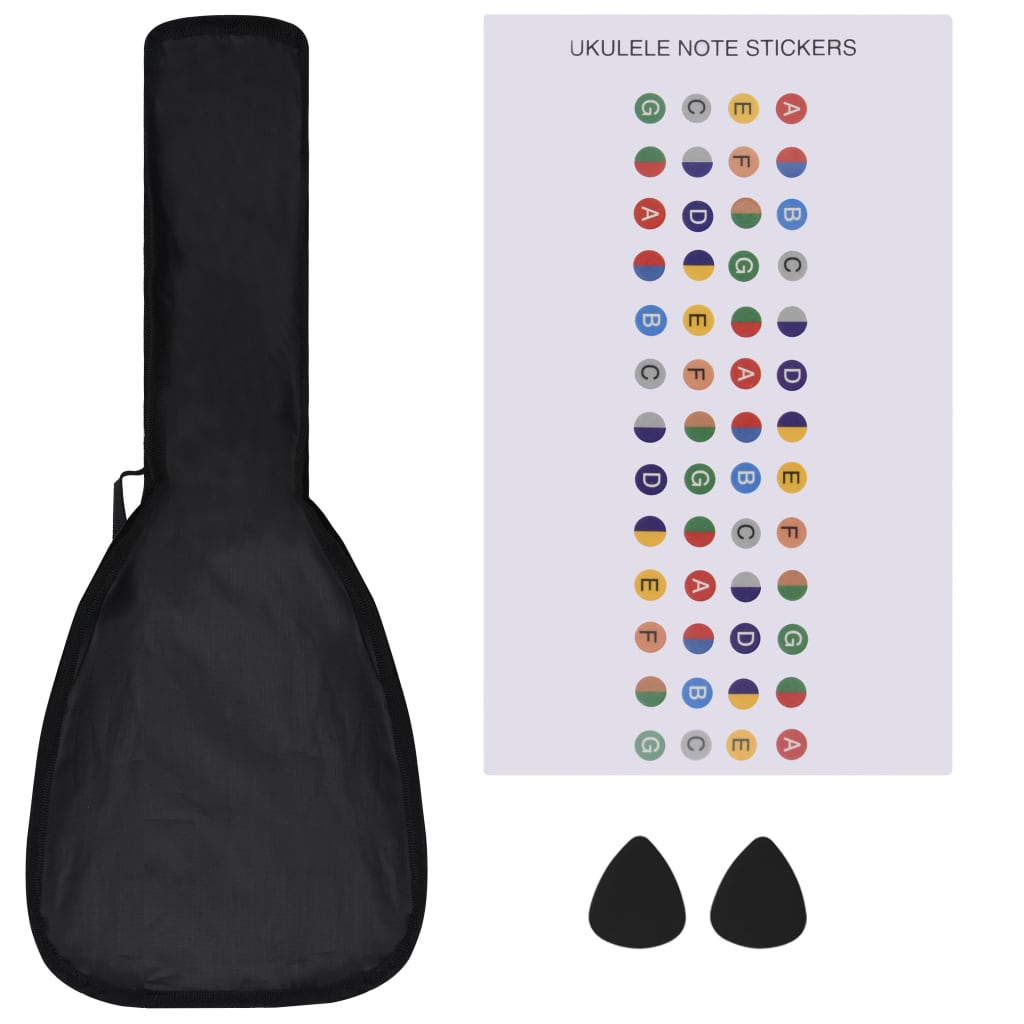 Set ukulele Soprano pentru copii, cu husă, bleu, 21"