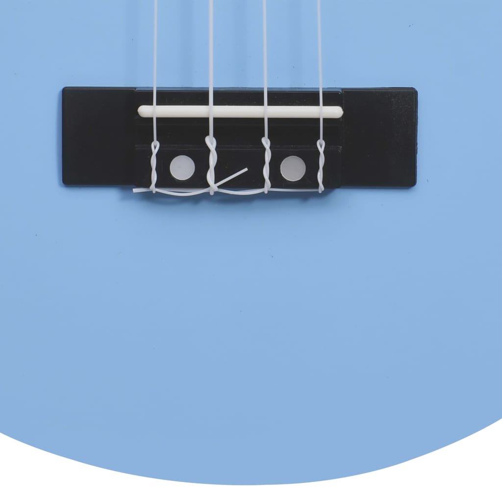 Set ukulele Soprano pentru copii, cu husă, bleu, 21"