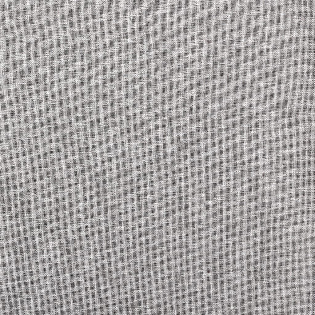 Perdele opace aspect pânză, cârlige 2 buc. gri taupe 140x245 cm