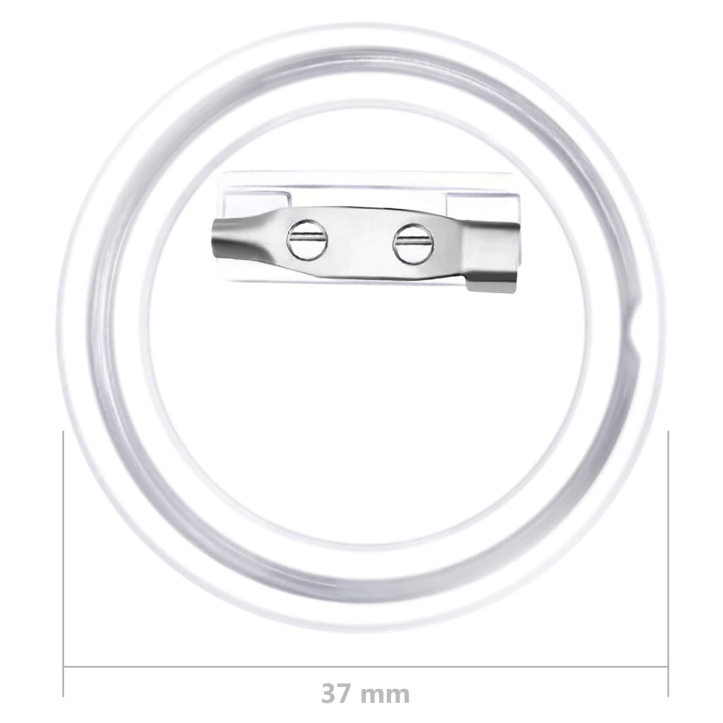 Set de ecusoane cu ac, 100 seturi, 37 mm, acril