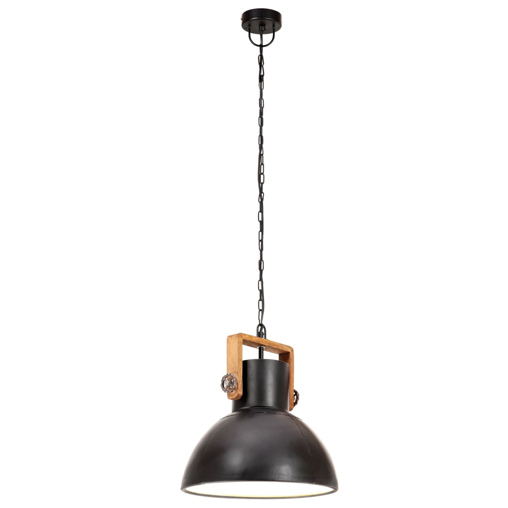 Lampă suspendată industrială, negru, 30 cm, 25 W, E27, rotund