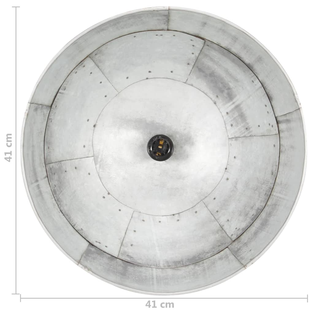 Lustră industrială vintage, 25 W, argintiu, rotund, 41 cm, E27