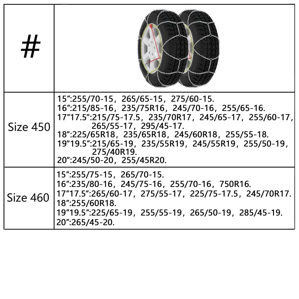 Lanțuri antiderapante de zăpadă auto, 2 buc., 9 mm, KN60