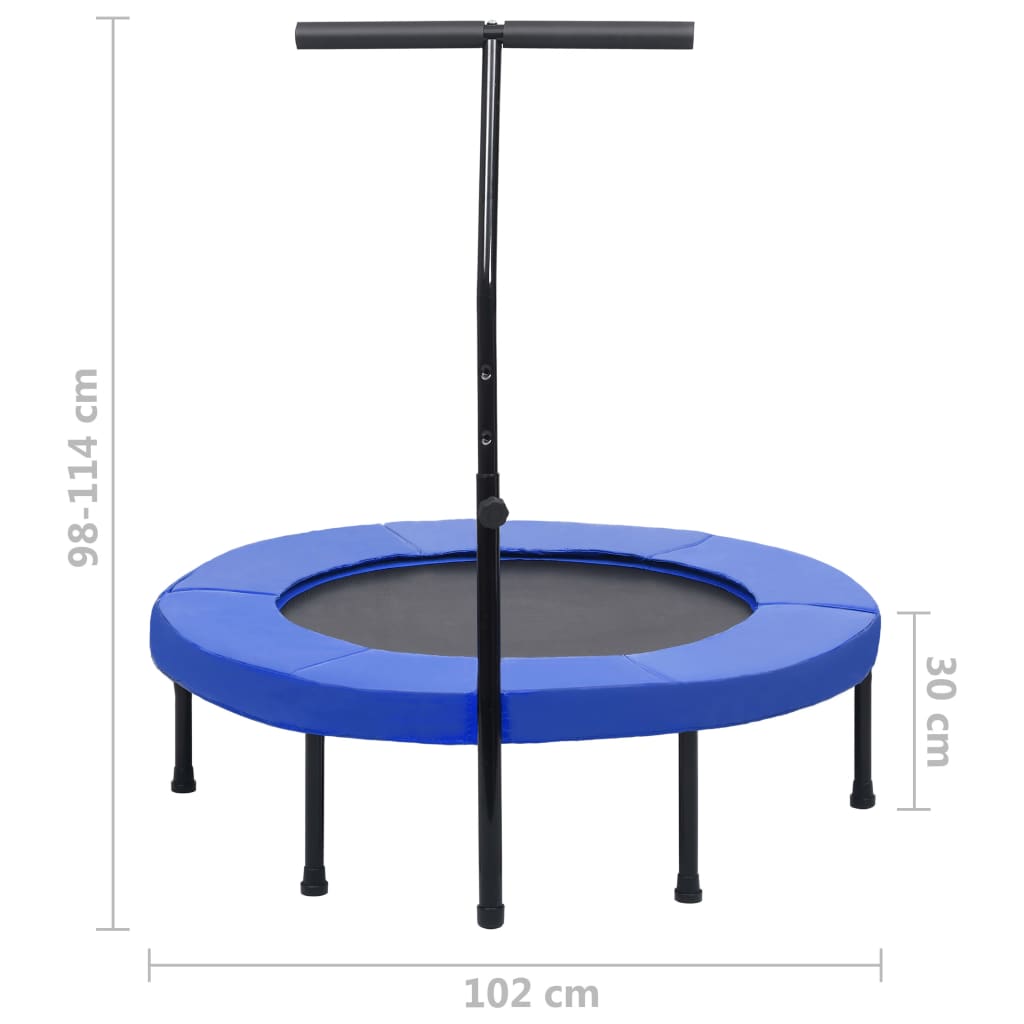 Trambulină de fitness cu mâner și margine de siguranță, 102 cm