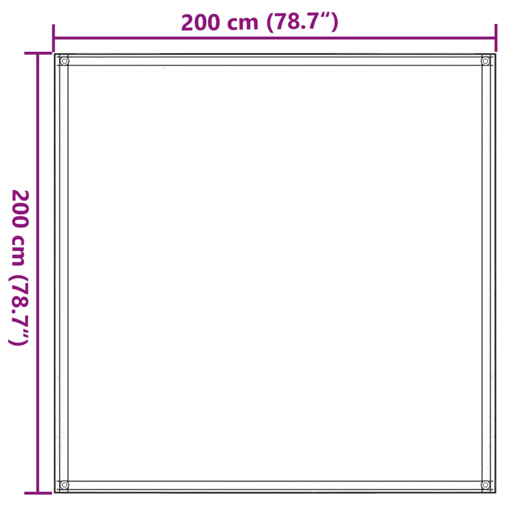 Covor pentru cort, antracit, 200x200 cm