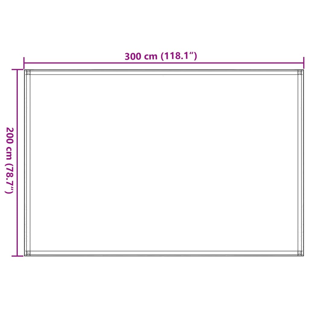 Covor pentru cort, gri taupe, 200x300 cm