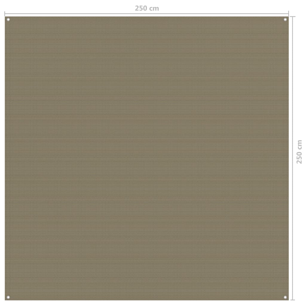 Covor pentru cort, gri taupe, 250x250 cm