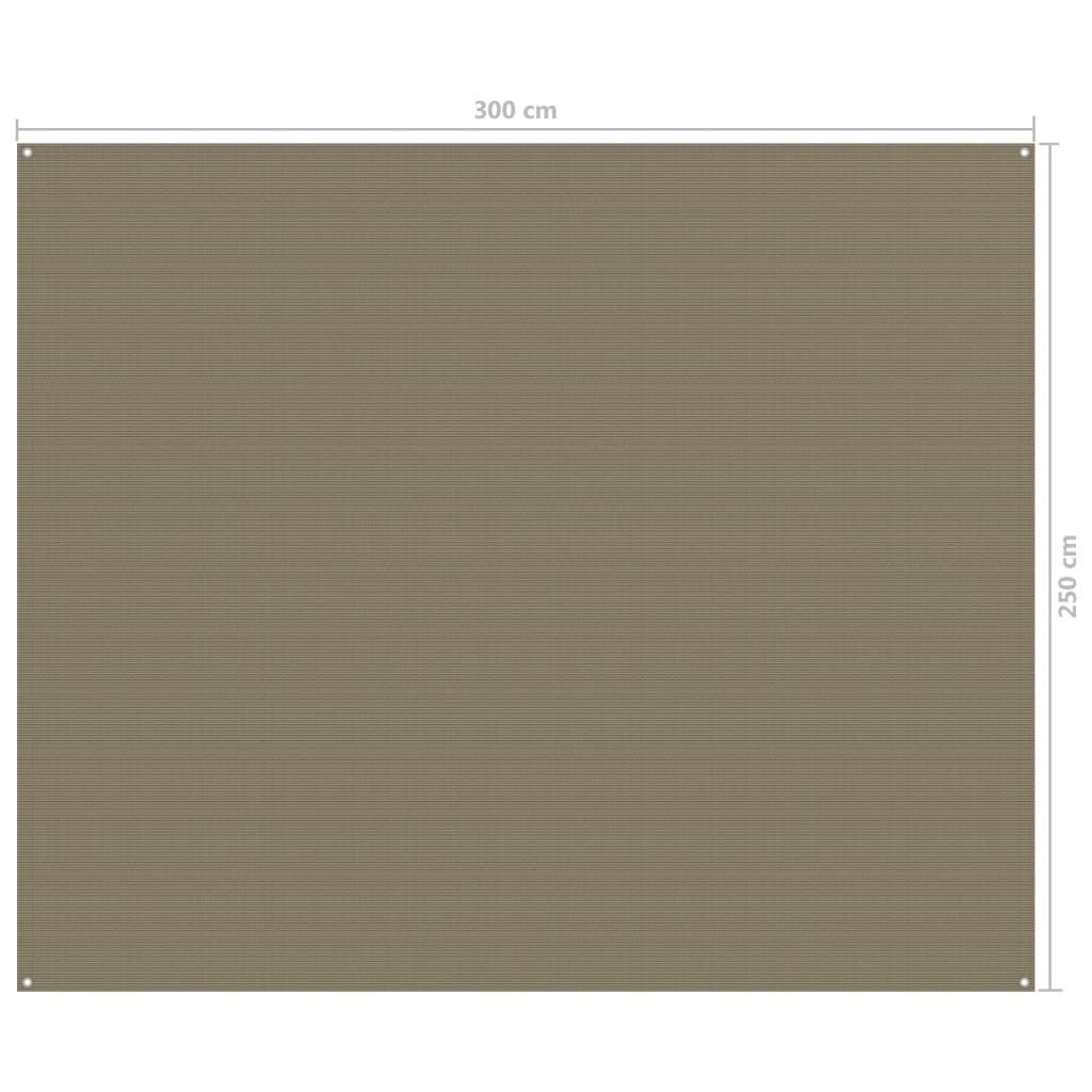 Covor pentru cort, gri taupe, 250x300 cm