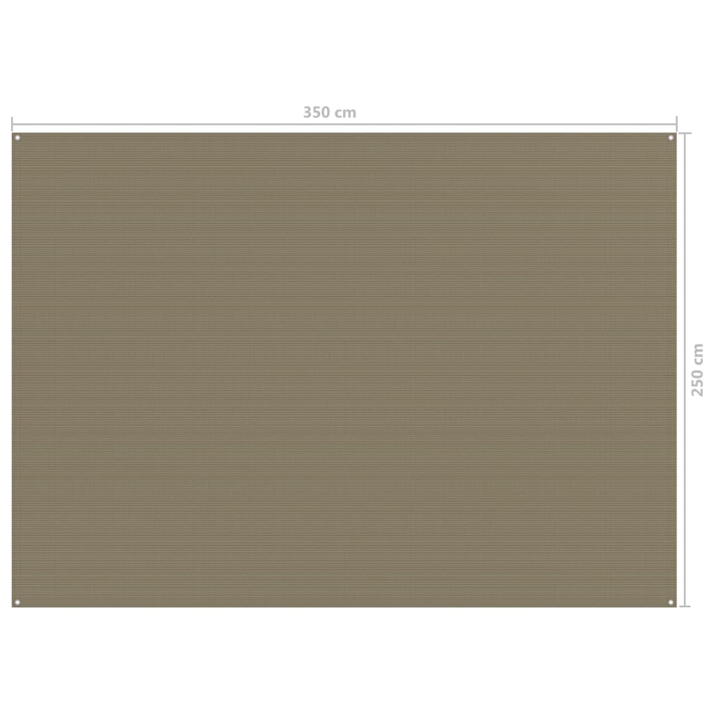 Covor pentru cort, gri taupe, 250x350 cm