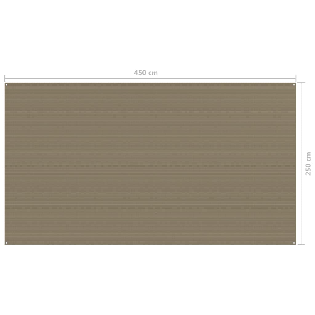 Covor pentru cort, gri taupe, 250x450 cm