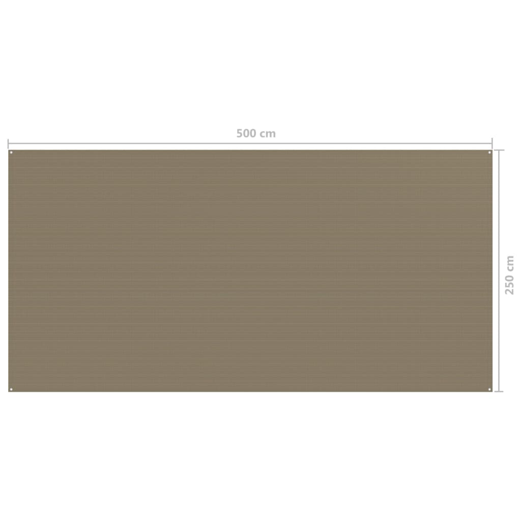 Covor pentru cort, gri taupe, 250x500 cm