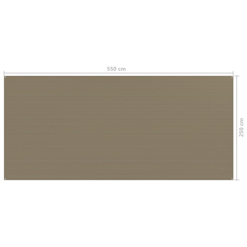 Covor pentru cort, gri taupe, 250x550 cm